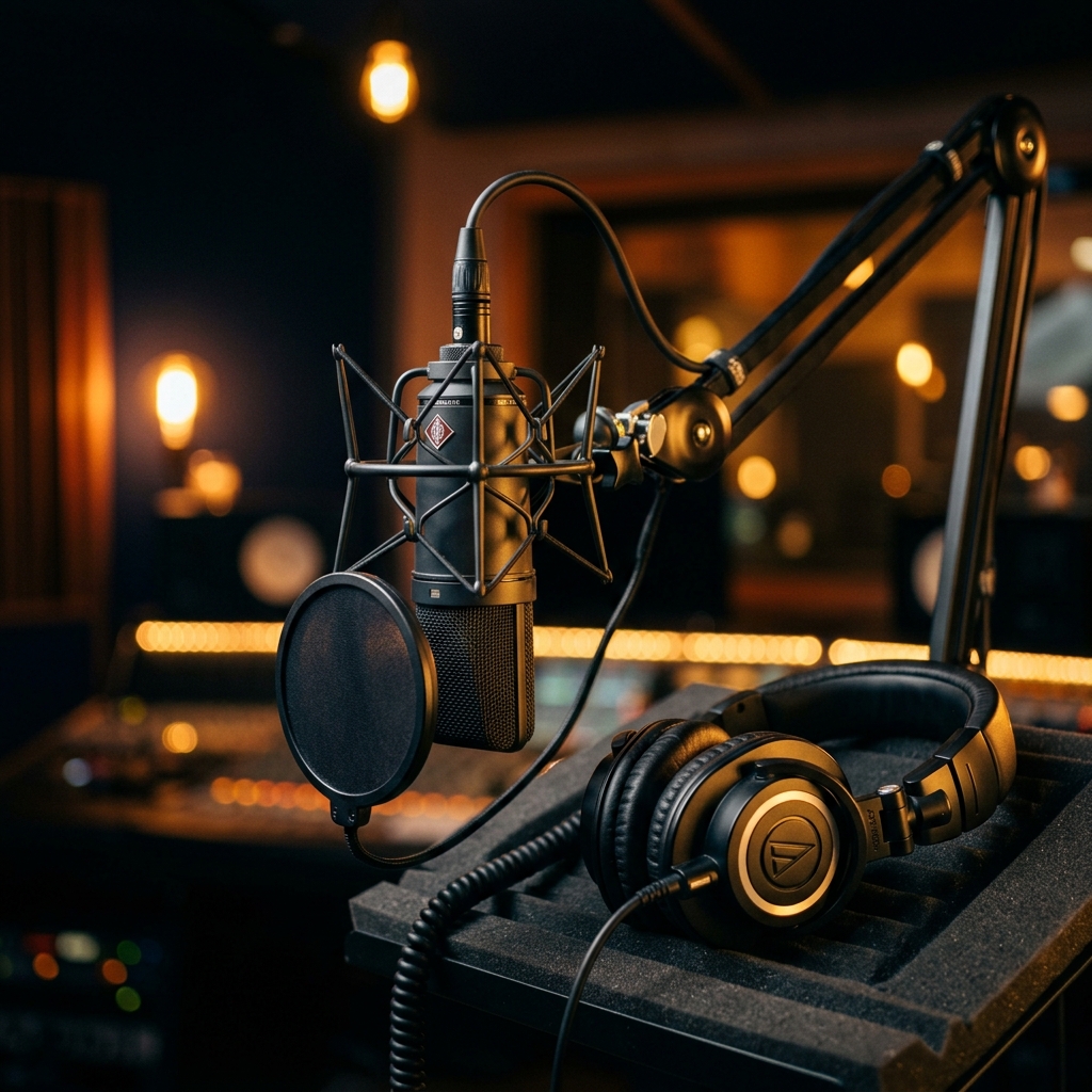 Recording Studio Condenser Microphone and Headset
